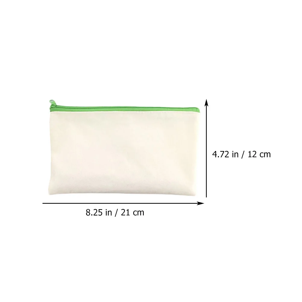 6 قطعة لتقوم بها بنفسك حقيبة أقلام قماش فارغة حقيبة أقلام رصاص صنعة بديعة السلس سستة المحمولة منظم قرطاسية للطلاب