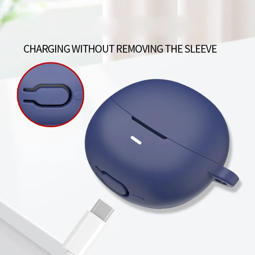 Silicone Case Cover Shockproof Anti-Scratch Protector Headphone Accessories Protective Shell for QCY Ailybuds PRO/PRO+(HT10)