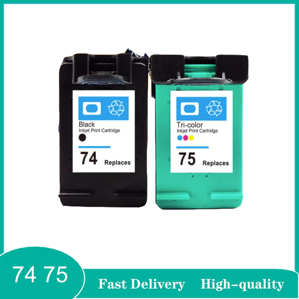 Vilaxh 74xl 75 cartucho de tinta compatível para HP 74 75xl Photosmart C4200 C4280 C4345 C4380 C4480 C4580 Officejet J5780