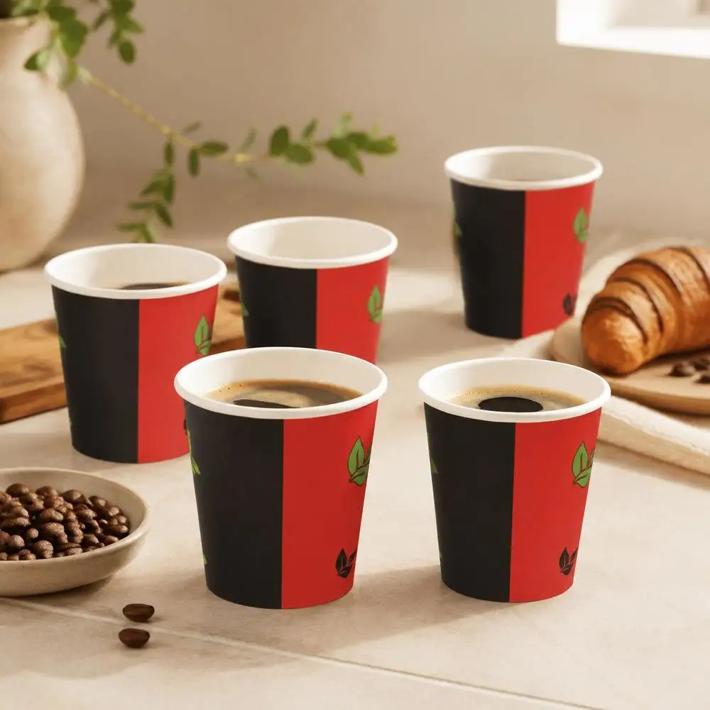 1000 Stück Einweg-Kaffeebecher aus Papier, 120 ml 4 oz, robuste Pappbecher für Heiß- und Kaltgetränke, To-Go-Becher für Büro, Party, Catering und Veranstaltungen