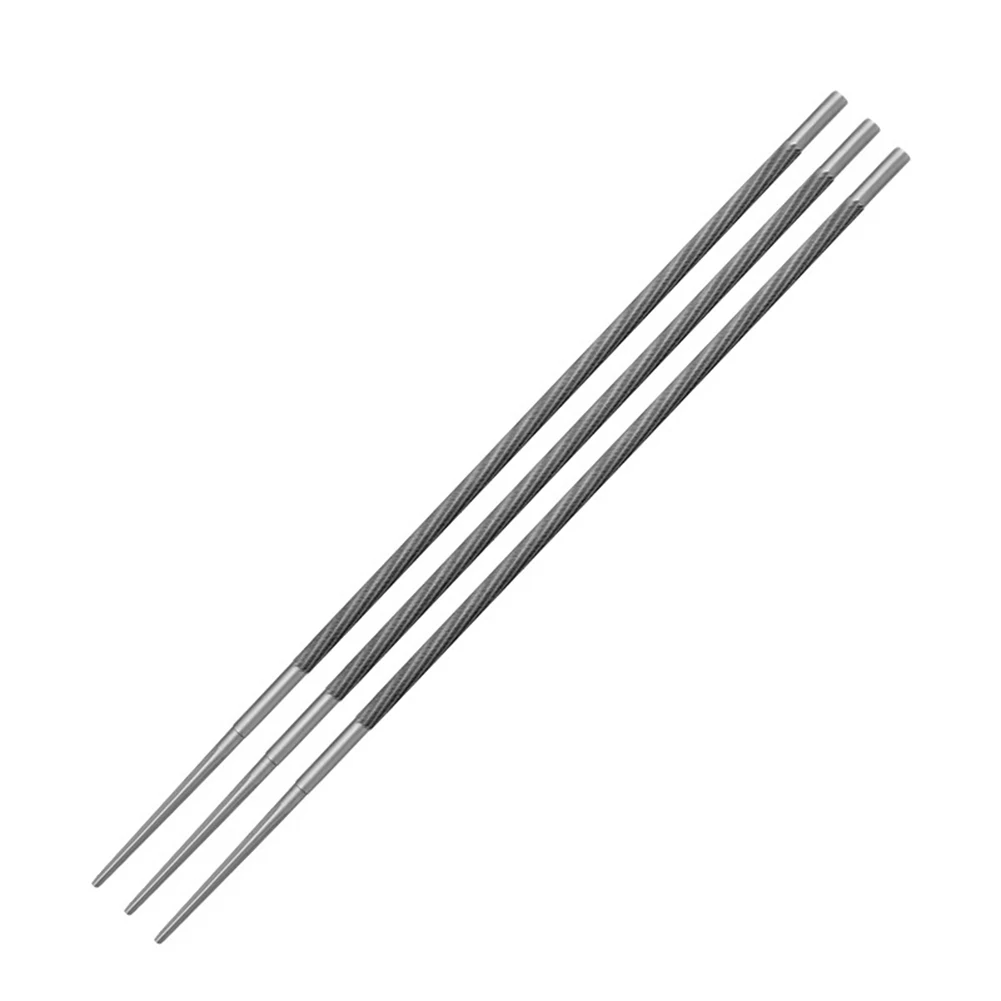 Set of 3 High Carbon Steel Circular Files for Electric Chain Saw Sharpening and Optimal Cutting Edge Retention