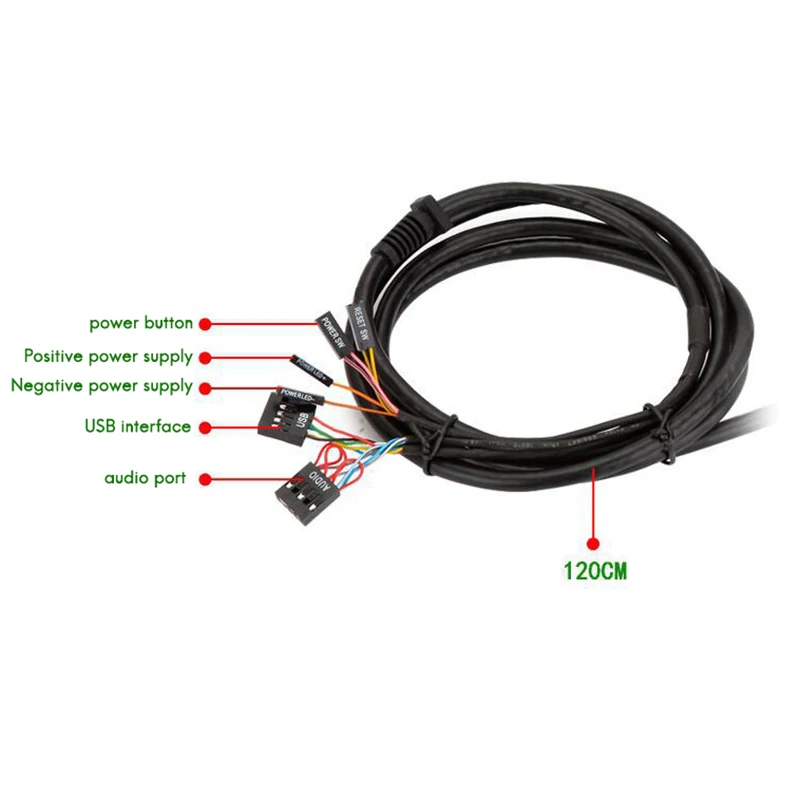 Computer Desktop Switch Dual USB Dual Audio Internet Cafe Home Office Desktop Chassis Control Switch