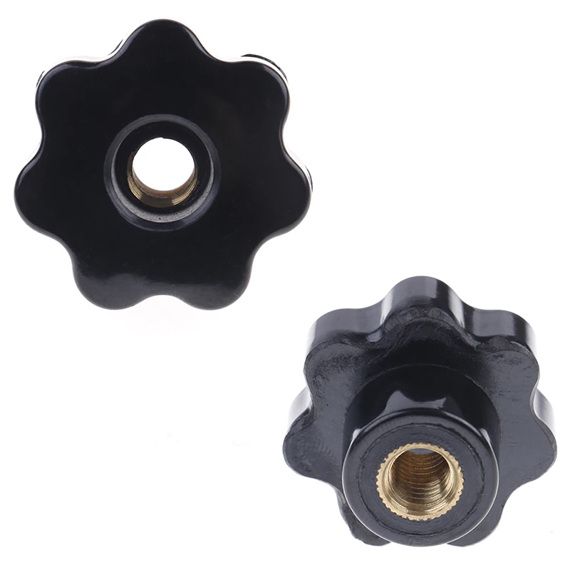 M4/M5/M6/M8 Female Thread Seven Star Shaped Head Clamping Nuts Knob Replacement Clamping Copper Core Knob Hardare