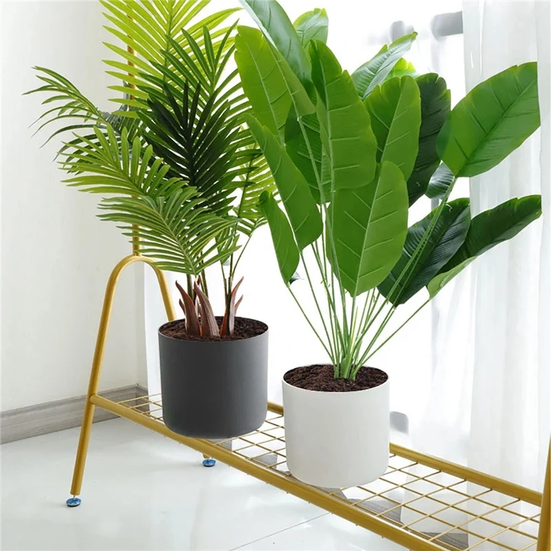 Modern Plant Pots With Wooden Legs Holder Bedroom Living Room Floor Standing Potted Flower Pot Home Garden Planters