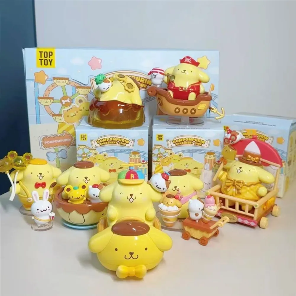 

Подлинная серия Pompompurin, парк развлечений, слепая коробка, игрушки, модные мультяшные фигурки с помпонами, загадочная коробка, подарок на день рождения