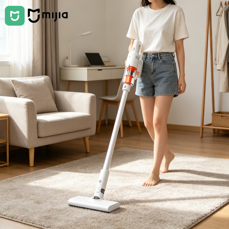  Mijia Light-weight Cordless Vacuum Cleaner 22Kpa Powerful Suction Type-C Charging 5-stage Filtration for Home Office Car Use