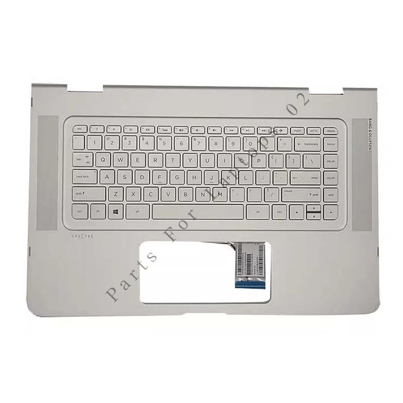 P For HP Spectre x360 15-AP Palmrest C Shell English Backlit Keyboard Silver