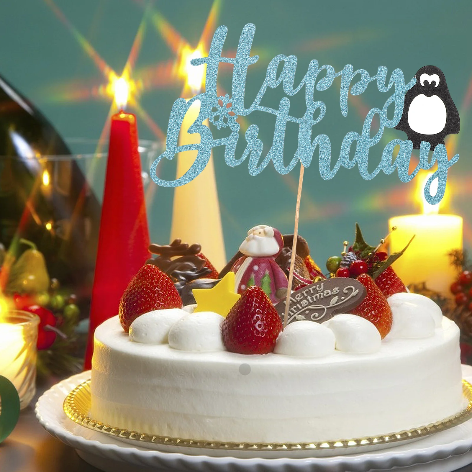 

13Pcs Christmas Cake Toppers Penguin Shaped Decorations DIY Props for Festive Occasions Christmas Cake Toppers