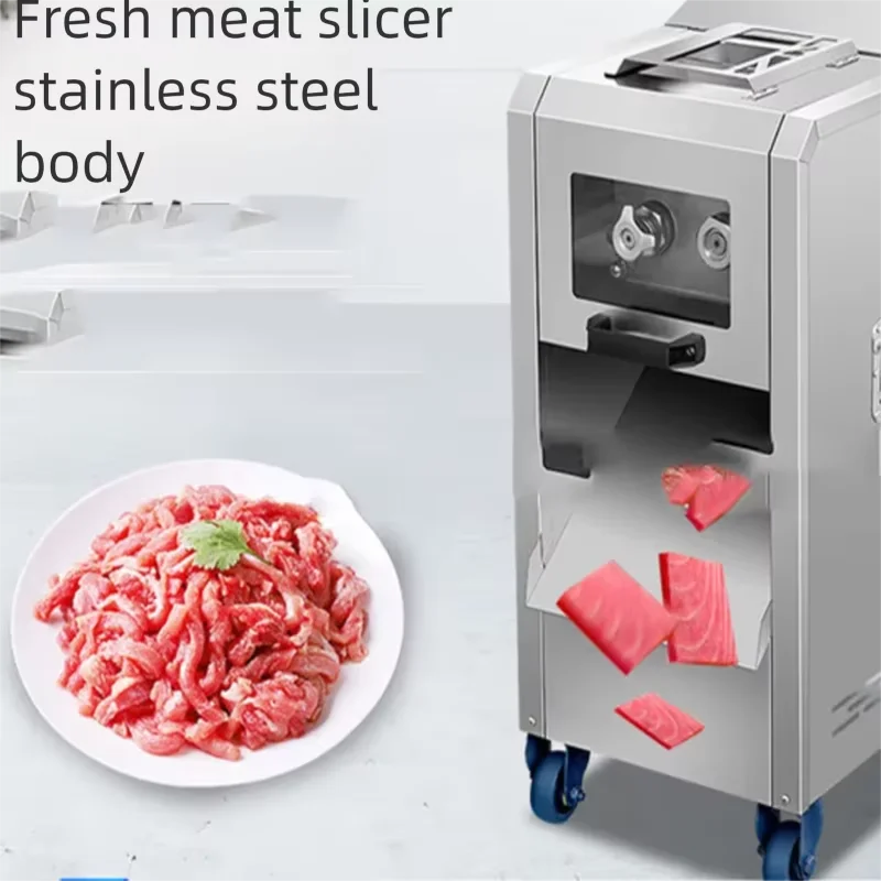 Electric Fresh Meat Shredding Machine Industrial Grade Meat Strip Cutter Slicer for Butcher Shop Food Factory