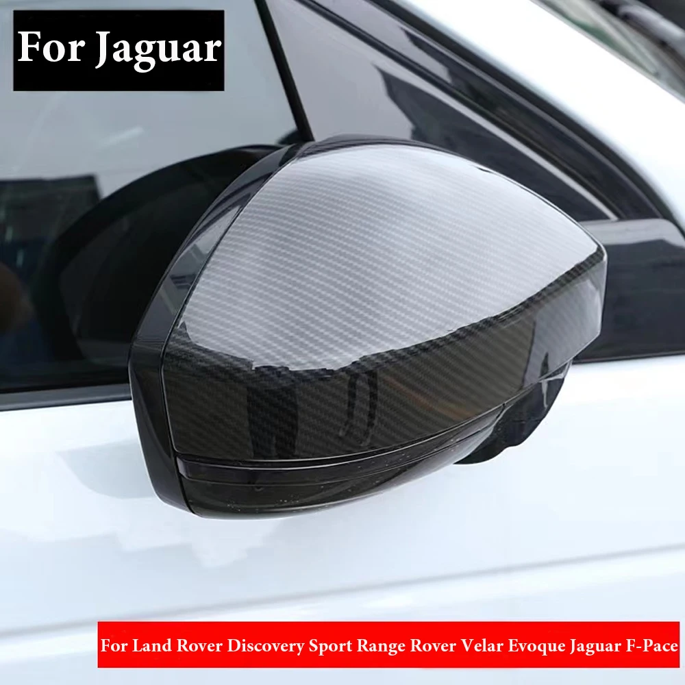 

For Land Rover Discovery Sport Range Rover Velar Evoque For Jaguar F-Pace E-PACE Car Rearview Rear View Mirror Cover Caps Trim