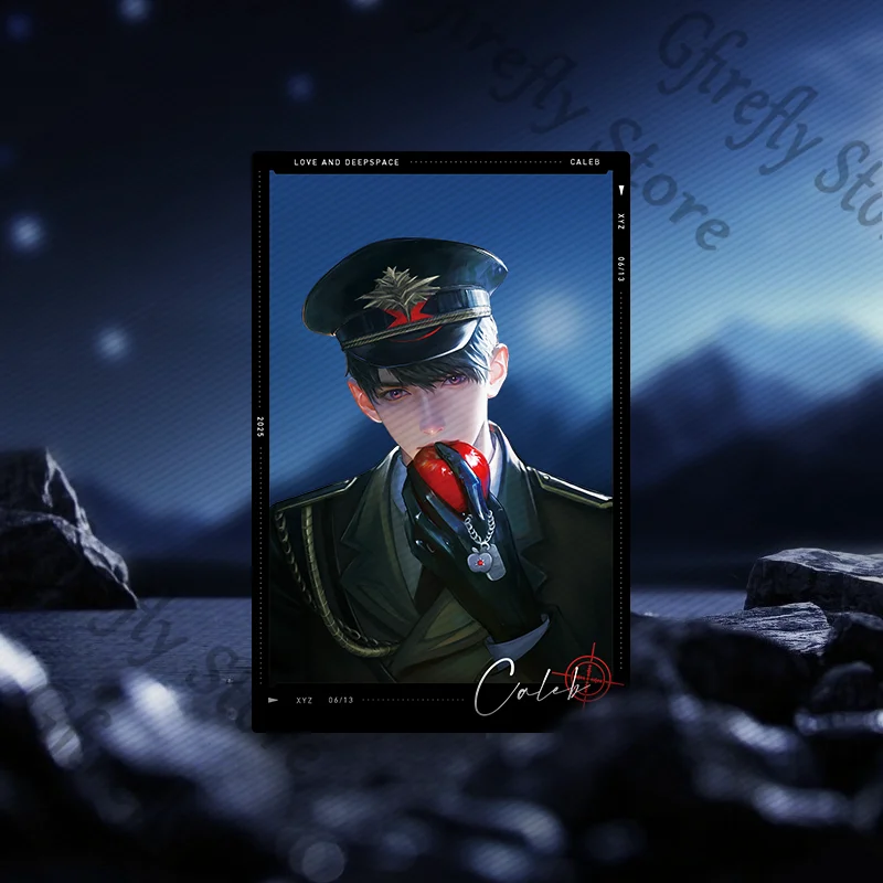 Love and Deepspace Badge Decorate Postcard Ambitus Emblem Anime Instant Camera Series Laser Card Caleb Butamine Gift
