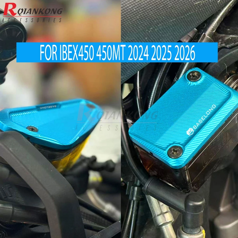 

For CFMOTO CF 450 MT 450MT MT450 Ibex 450 2024 2025 2026 Motorcycle CNC Aluminum Front Brake Clutch Fluid Reservoir Cover Caps
