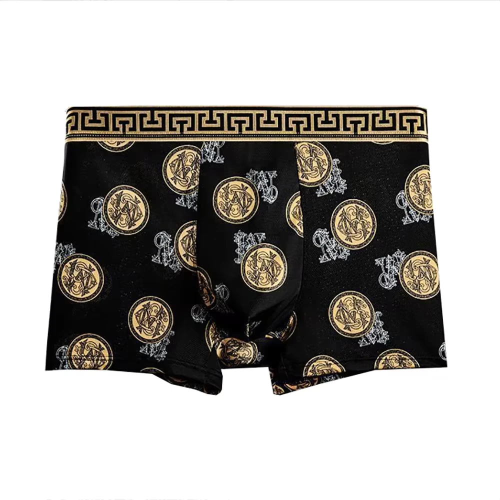 4 Teile/satz männer Unterwäsche Elastische Boxer Shorts Atmungsaktivem Druck Männer Unterhose Sexy Jungen Dünne Flache Ecke Höschen – Detail 5