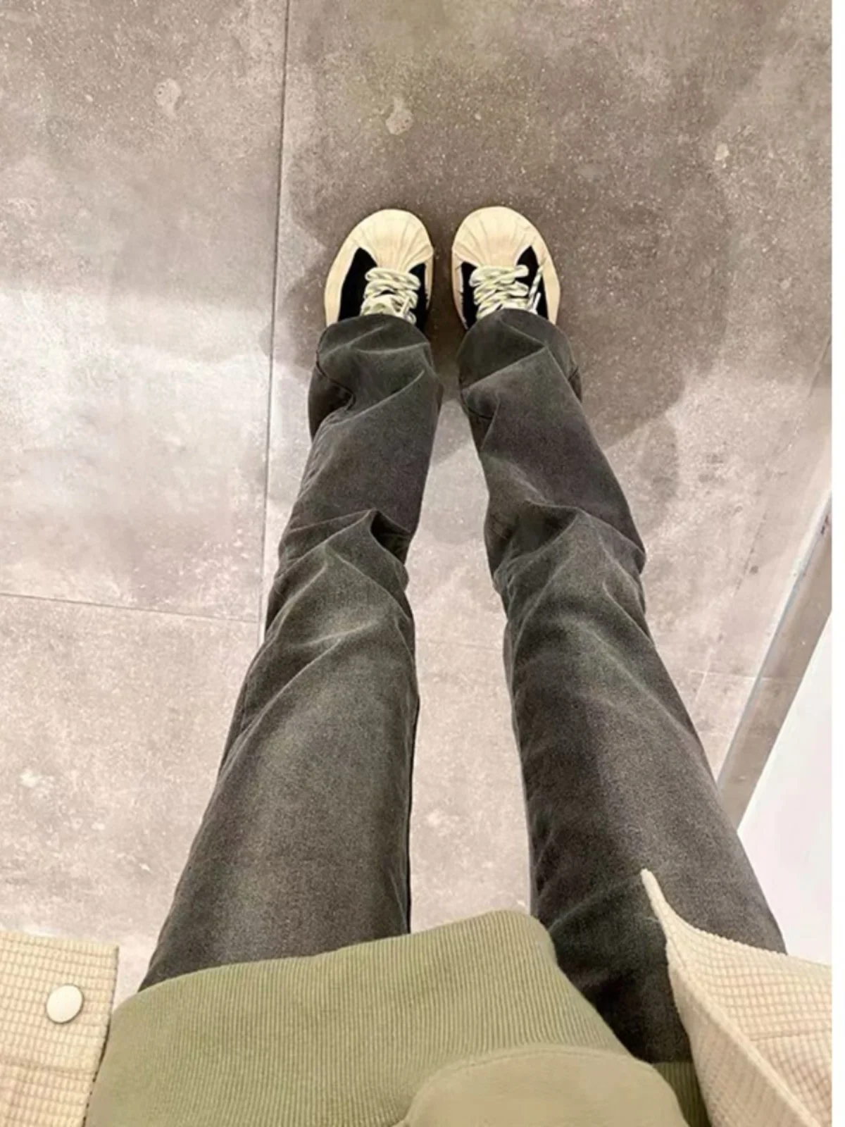 

High Waist Fce Lined Straight Leg Jeans Women plus Size Loose Fit Bootcut Denim Pants Slimming Effect Autumn Winter New Sle