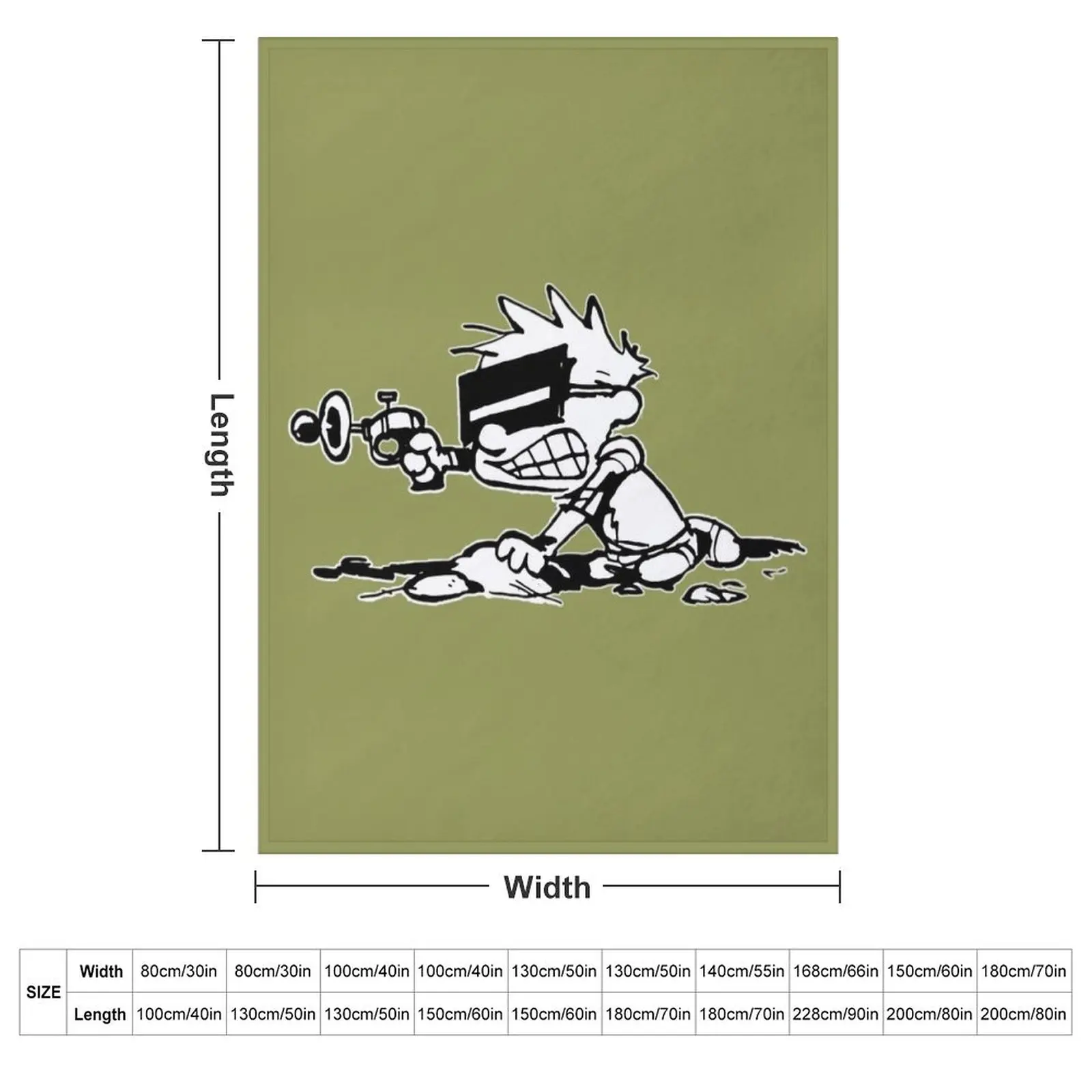 Spaceman spiff calvin \t Throw Blanket couch cozy soft plush fuzzy picnic outdoor blanket