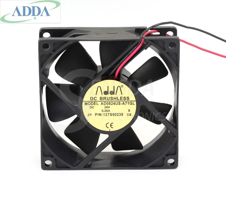 

FOR ADDA AD0824US-A71GL 8CM 8025 80mm DC 24V 0.26A Computer Cpu Case Power Supply Cooling Fans