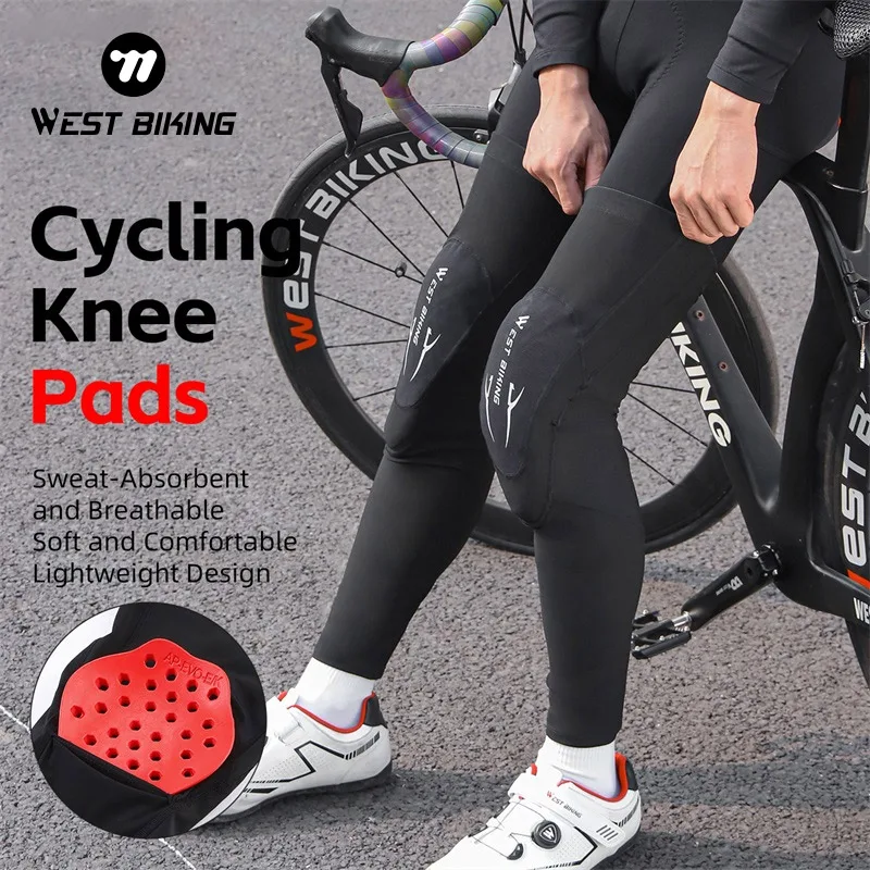 

WEST BIKING Men Women Cycling Anti-fall Knee Pads High Elasticity Breathable Leg Protector Cover Sports Running Bike Equipment