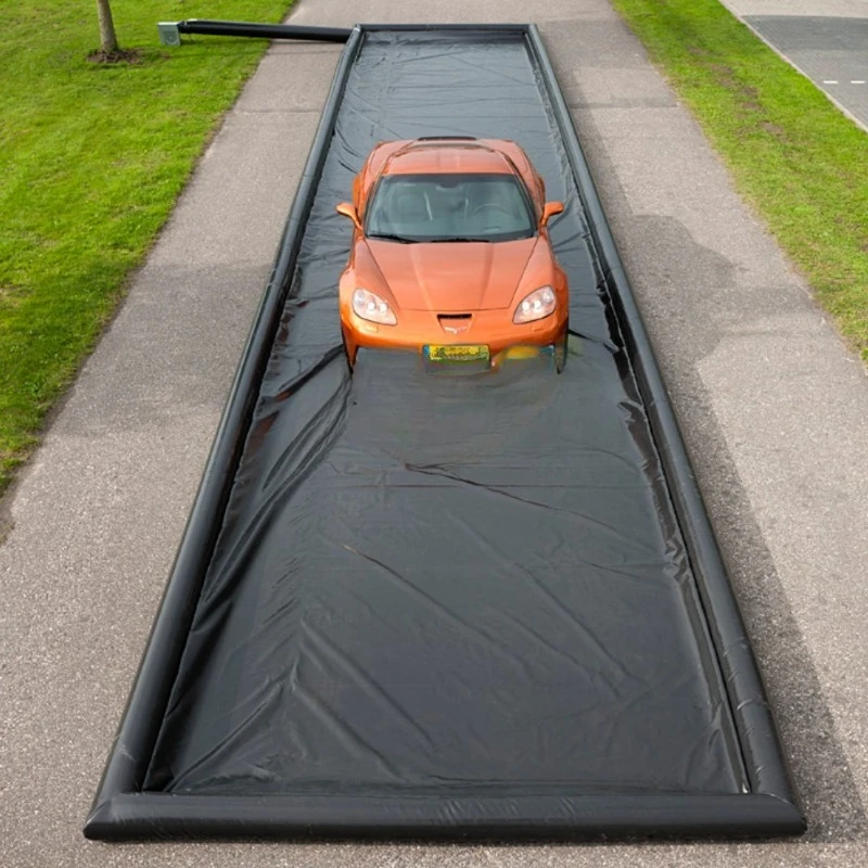 China factory price PVC material inflatable car wash mat waterproof mat car wash and moving details