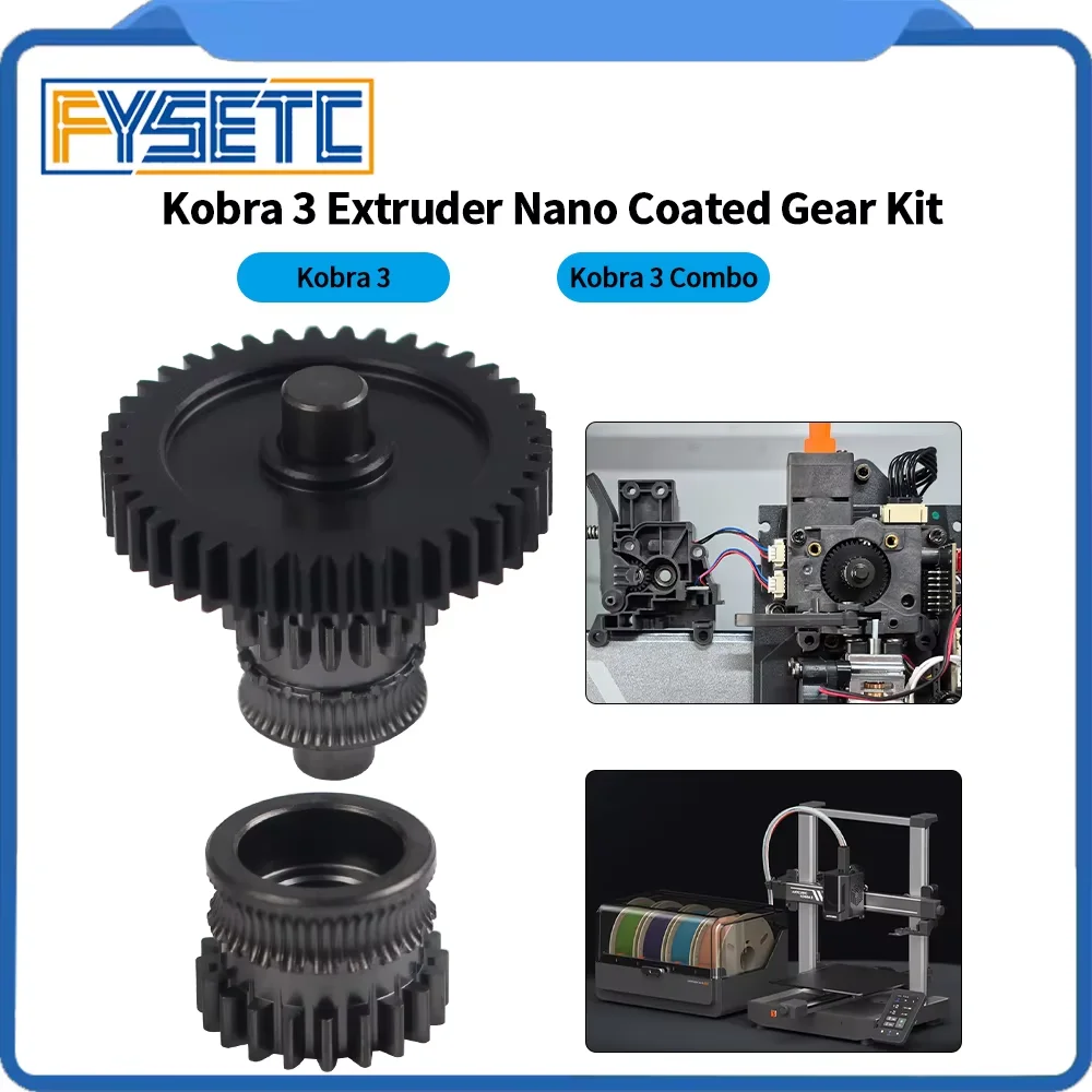 

For Kobra3 Combo Extruder Nano Coated Gear Kit Hardened Steel Higher Precision One-piece Gear kit for Anycubic Kobra 3