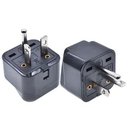 Czarny uniwersalny adapter gniazda wtyczki EU UK US do 6-15P 6-20P Uziemiony 3-pinowy wtyk AC Złącze zasilania 15A