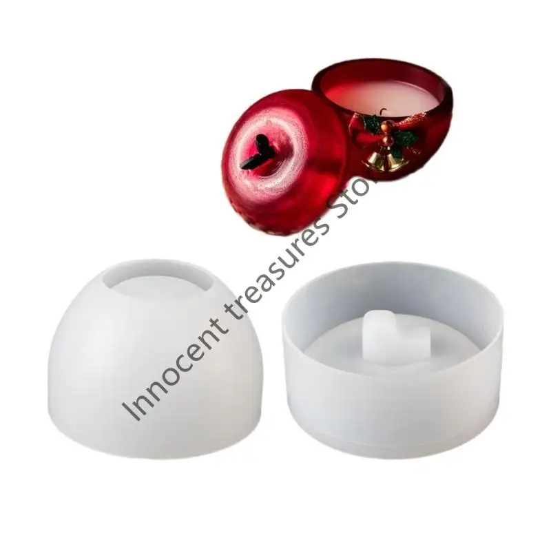 

3XUA Fruit Storage Cup Epoxy Resin Mold DIY Holder Flower Pots Jewelry Storage Mold for Christmas Eve Gifts