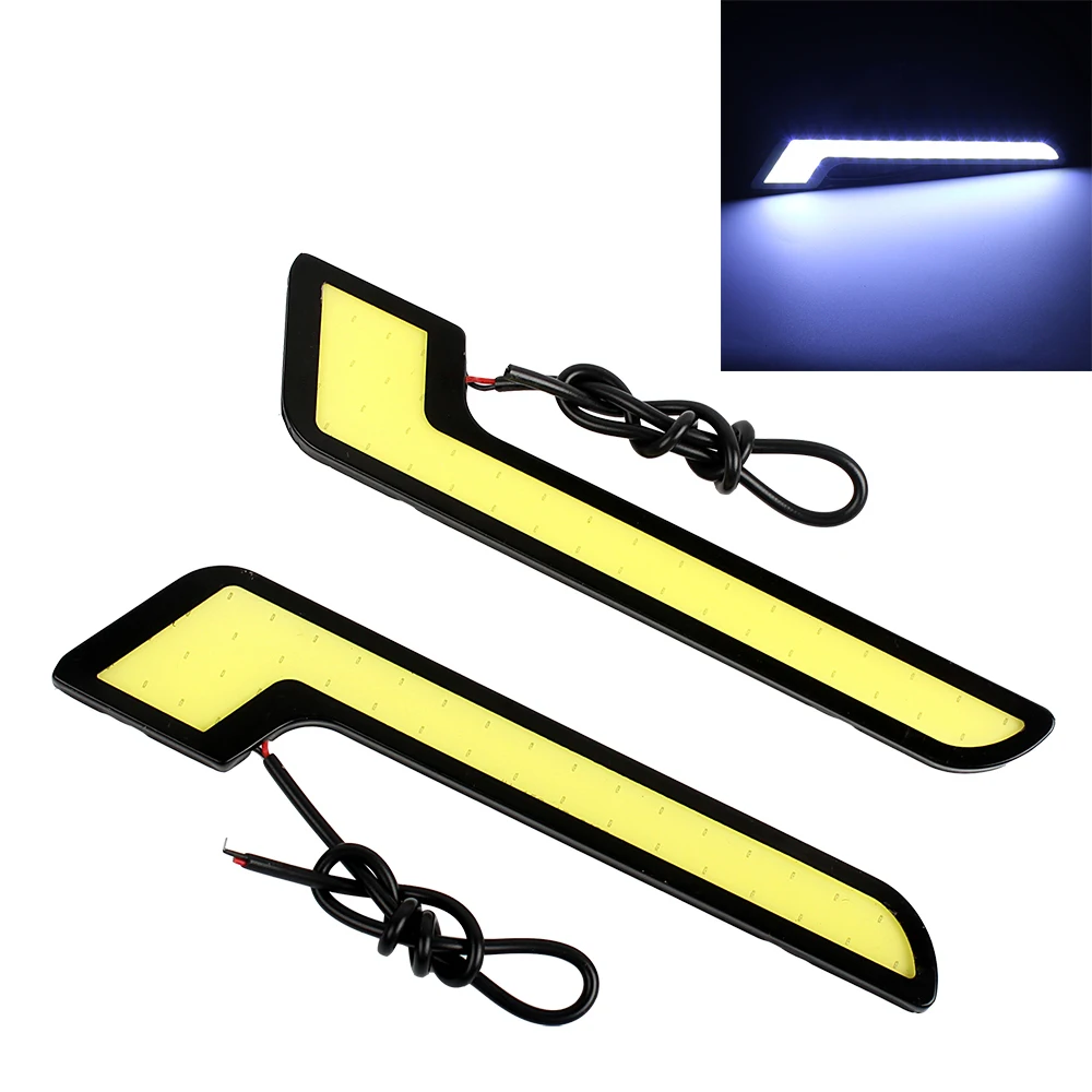 Car Fog Lamps Car Daytime Running Lights DC 12V External lights 2Pcs/Set Universal DRL COB