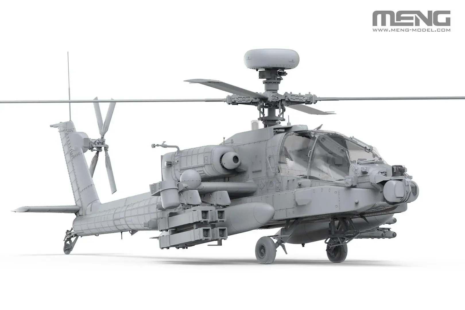 MENG AH-64D SARAF HEAVY ATTACK HELICOPTER (ISRAELI AIR FORCE) Special Version With Resin Figures Assemble Model Kit QS-005S 1/3