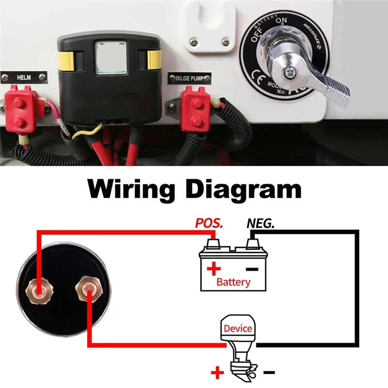 12-48V Master Battery Disconnect Switch Kit,High Current Up To 200A.Perfect For Cars, Trucks, Rvs, Boats, & Atvs-AT80