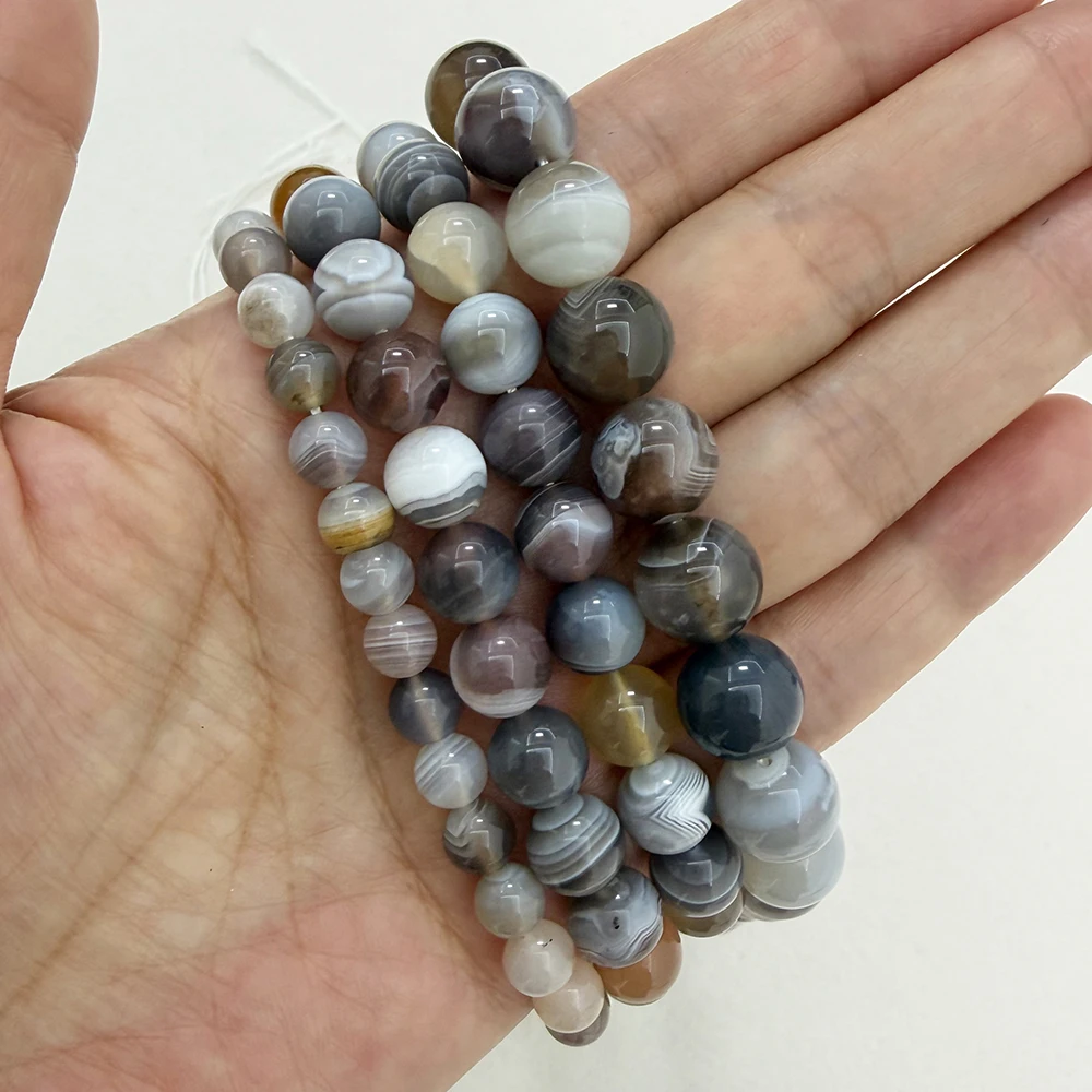 Natural Stone Botswana Sardonyx Agate Round Loose Beads 6 8 10 12MM 15