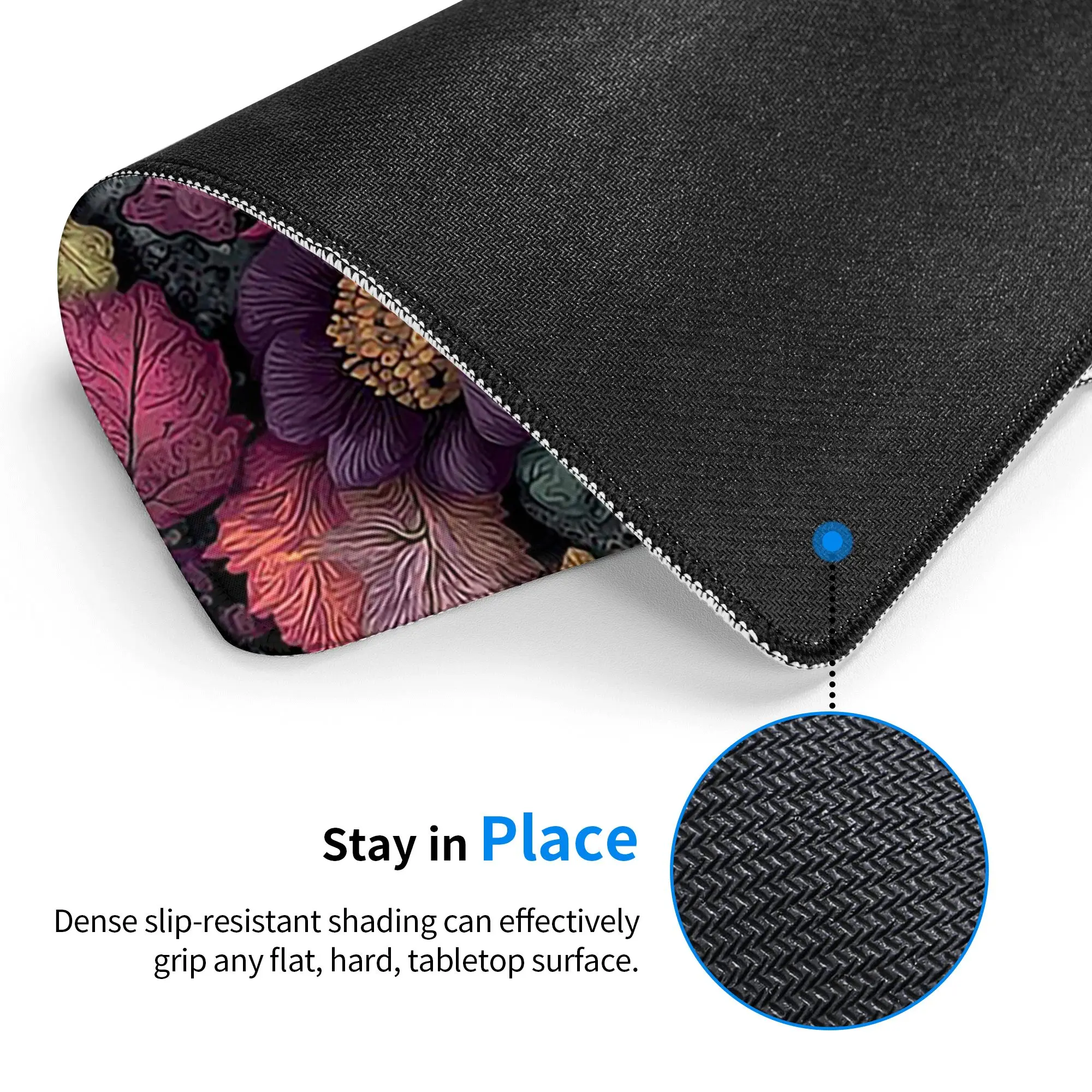 The Strange Red Flowers Skull And Crow Mouse Pad Computer Keyboard Mouse Mat Gamer PC Laptop Desk Mat Office Table Mats