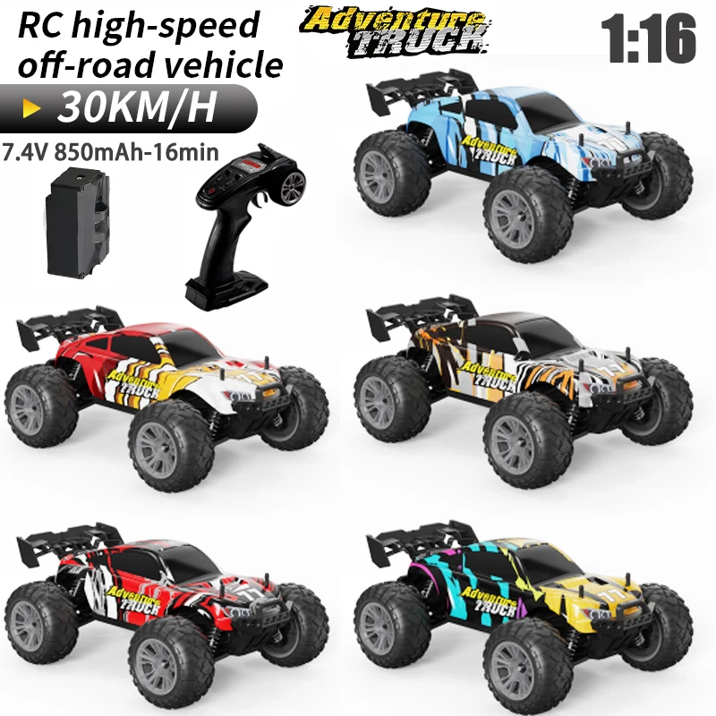 

LYZRC C100 1:16 Highspeed 4WD Big Foot Off-Road RC Car (coupe) with LED Full Scale Controller Remote Control Vehicle Toy 30Km/h