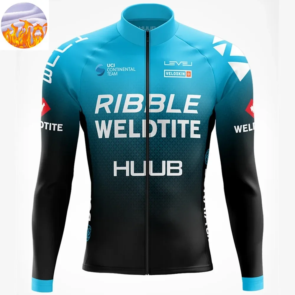 Winter Fleece 2022 Men Cycling Jersey Mountian Bicycle Clothes Wear Ropa Ciclismo Blue Racing Bike Clothing MTB Cycling