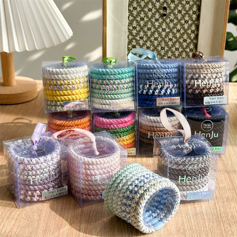 8 Stück/Set bunte Haargummis für Damen, elastische Haargummis für Mädchen, kknekki Haarseil, langlebige Haarbänder, die die Accessoires nicht beschädigen