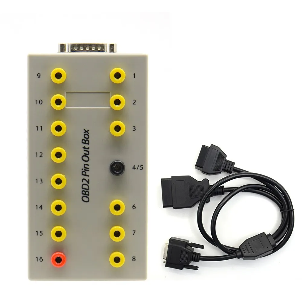OBDII Pin Out Box Super Auto Car OBD 2 Break Out Box OBD2 Breakout Box OBD OBDII Protocol Detector Diagnostic Connector Detector