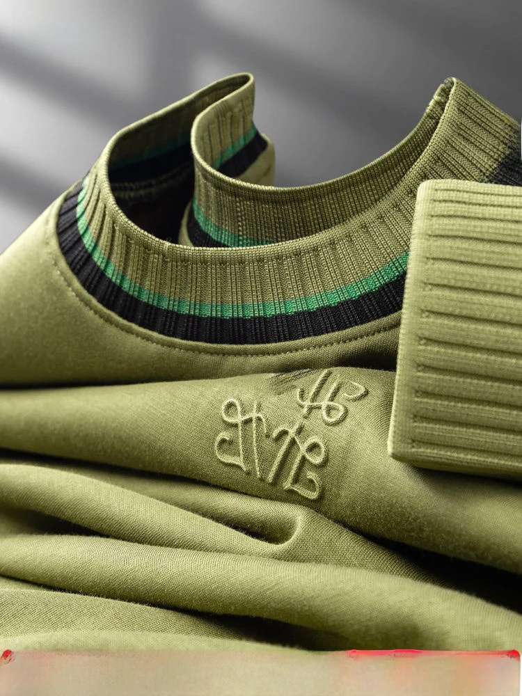 

Premium Feel Men's Long Sve round Ne Sweatirt Slim Fit Base Layer T-irt Faionable Autumn Wear Cotton Polyester Blend