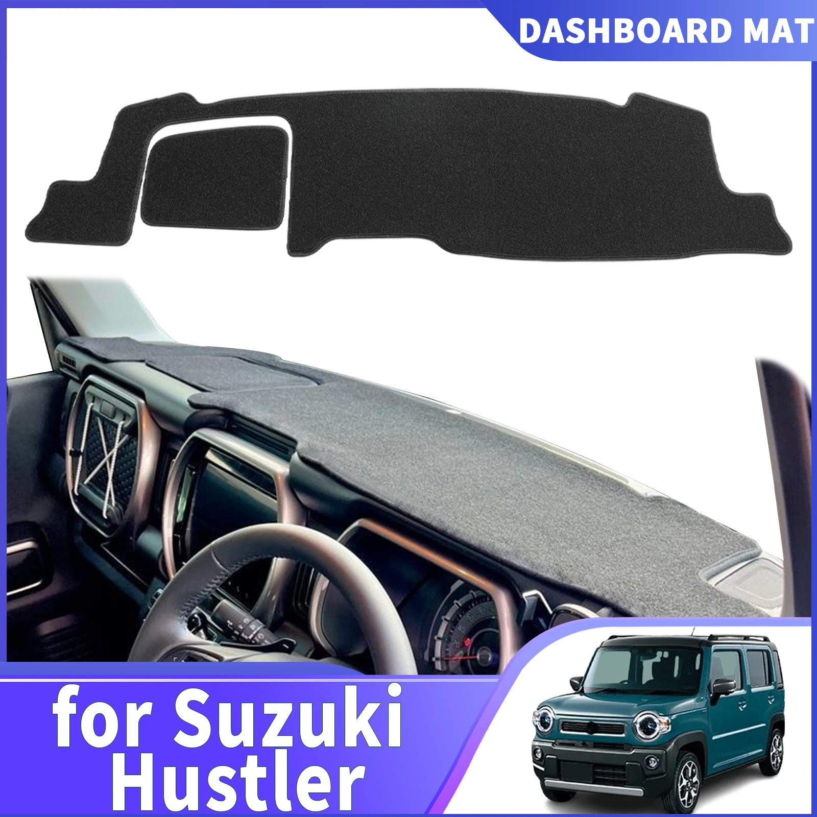 صالح لسوزوكي Hustler MR31 MR52 MR92 RHD سيارة داشمات داشمات ظلة غطاء لوحة القيادة وسادة واقية السجاد الملحقات #1