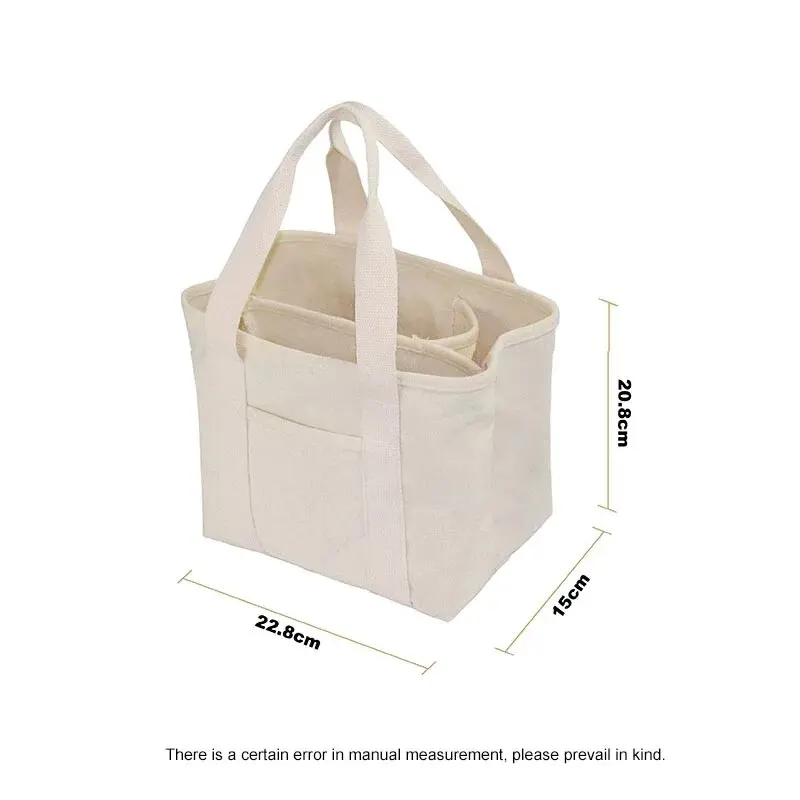 Canvas Handbag Shoulder Back Organizer Classification Large Capacity Multifunctional Casual Tote Bag