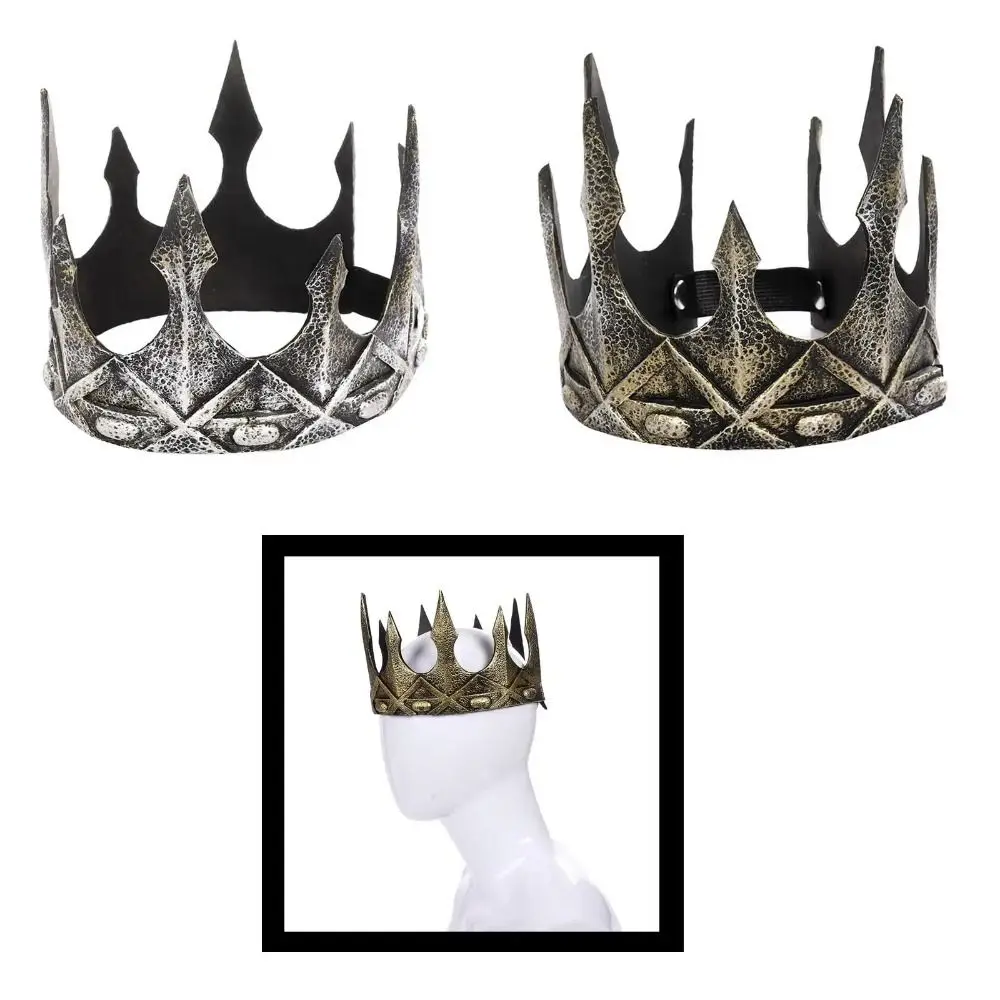 Couronne de roi Vintage pour hommes, décoration de fête, Costume d'halloween médiéval, couvre-chef, accessoire de spectacle, bandeau de sorcière, bal de promo