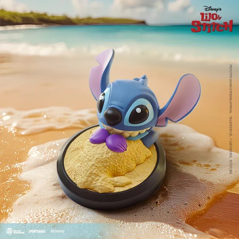 Nova disney stitch animação dos desenhos animados estilo verão figura caixa cega criativo ornamento de mesa caixa de presente surpresa brinquedo colecionável