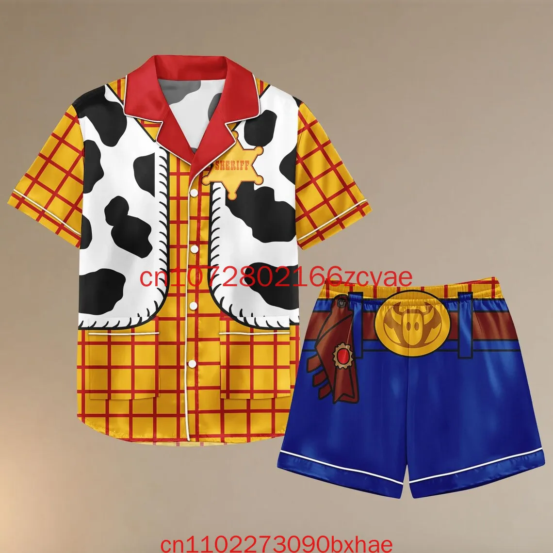 

Новинка 2026, пижамный комплект «История игрушек», одежда для косплея с 3D принтом, рубашка с короткими рукавами, повседневные повседневные мужские и женские пижамы