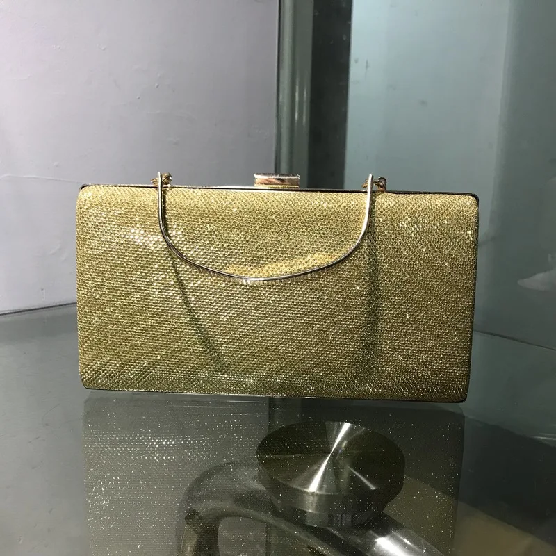 Simple Leather Dinner Bag Bridal Clutch Bag Frosted Leather Square Box Women's Bag Chain Sac À Mains Femme Luxury Bags Designers