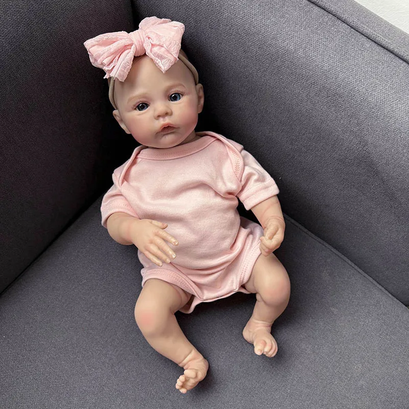 48 センチメートルリボーンベビードールミーダウンリアルなフルビニールボディ人形ファッション幼児ままごと子供ギフト