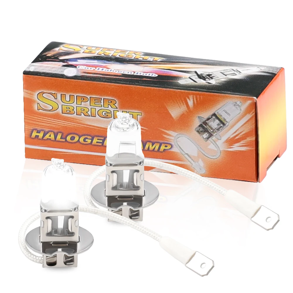 2X H3 Halogen 4300K Car Light Bulb Lamp 12V 55W Car Light Bulbs Factory Price Car Styling Parking Free Shipping