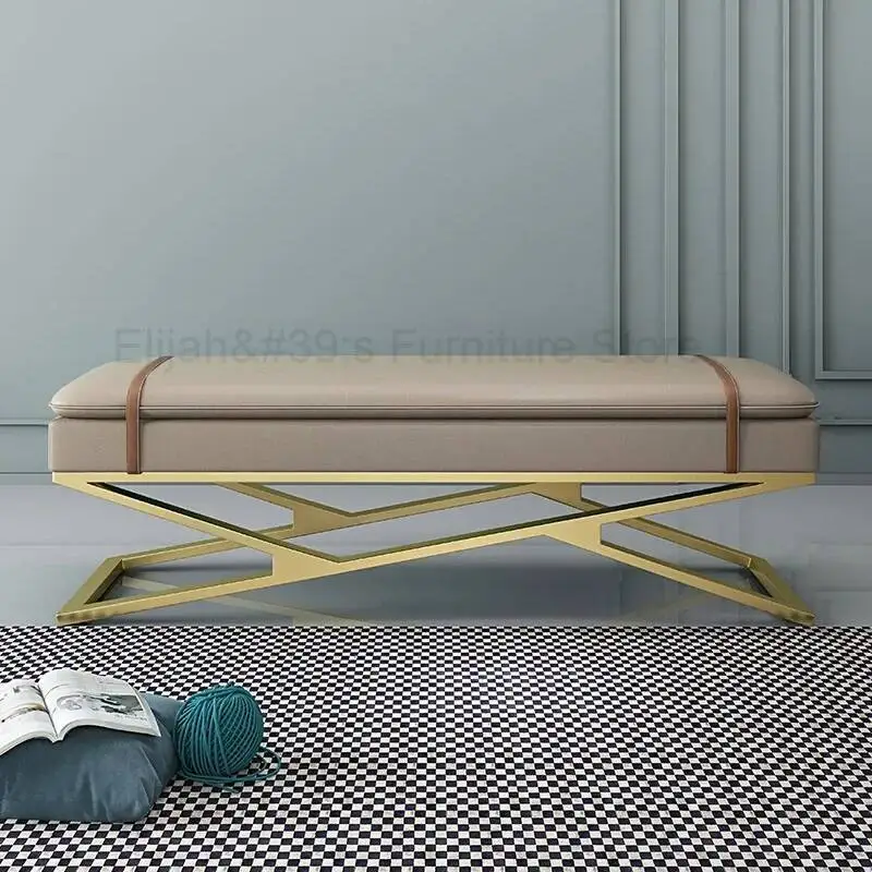 

Bathroom Nordic Shoes Bench Luxury Makeup Bedroom Stool Living Room Entrance Design Meuble Design Decoration