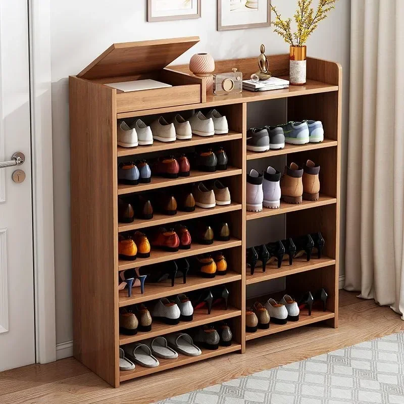 

Multi-layer Cabinet Shoe Rack Wooden Shoe Cabinets Easy Assembly Modern Space-saving Home Hallway Shoes Display Shelf Furniture