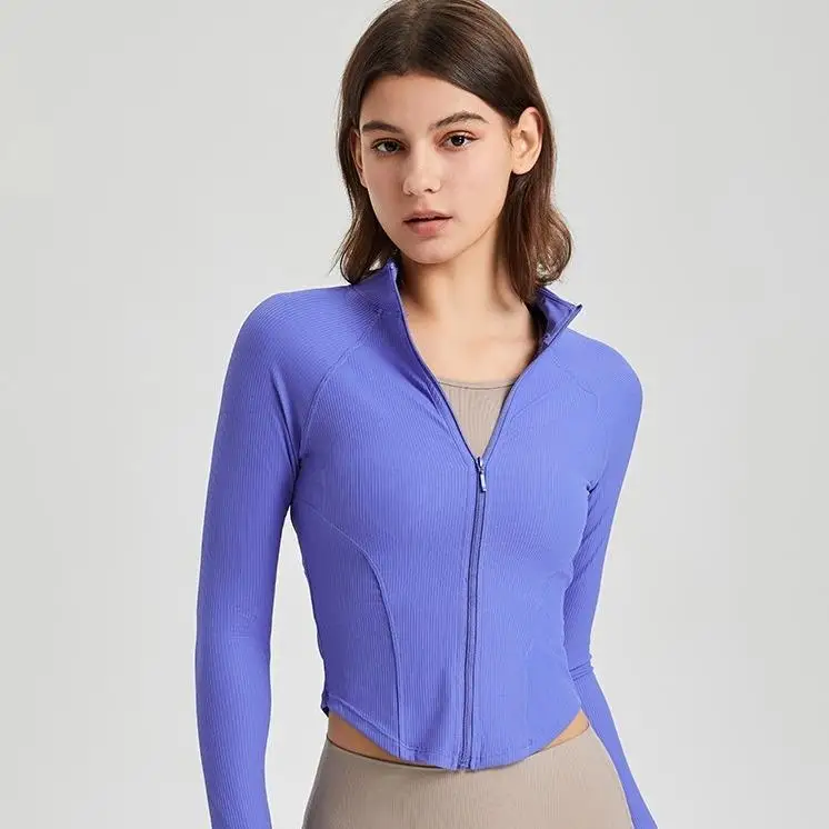 

Women's Yoga Sports Tops Slim Fit Zipper Casual Long Sve Open Cardigan Fitn Clothing Set with Trousers Children's Size
