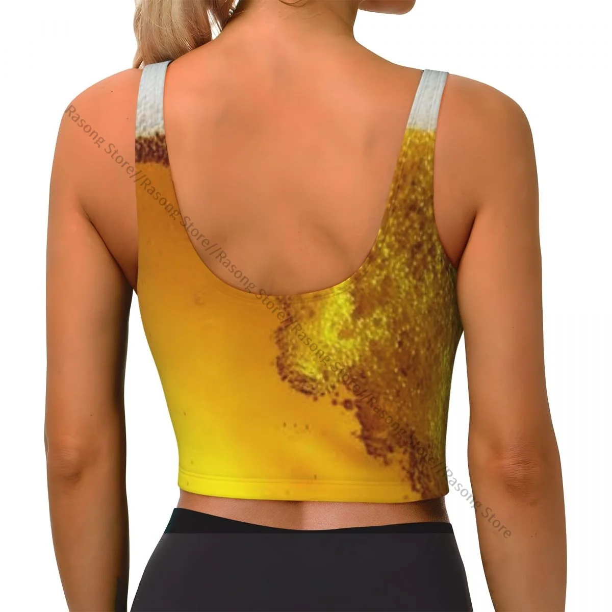 Sports Bra Women Running Yoga Clothes Vest Floating Bubbles Of Beer Gathering Fitness Vest