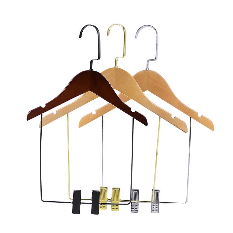 Solid Wooden Clothes Hangers Connecting Racks Suit Shops Show No Painted Dress Kids Women Adult One-piece Model Support Display