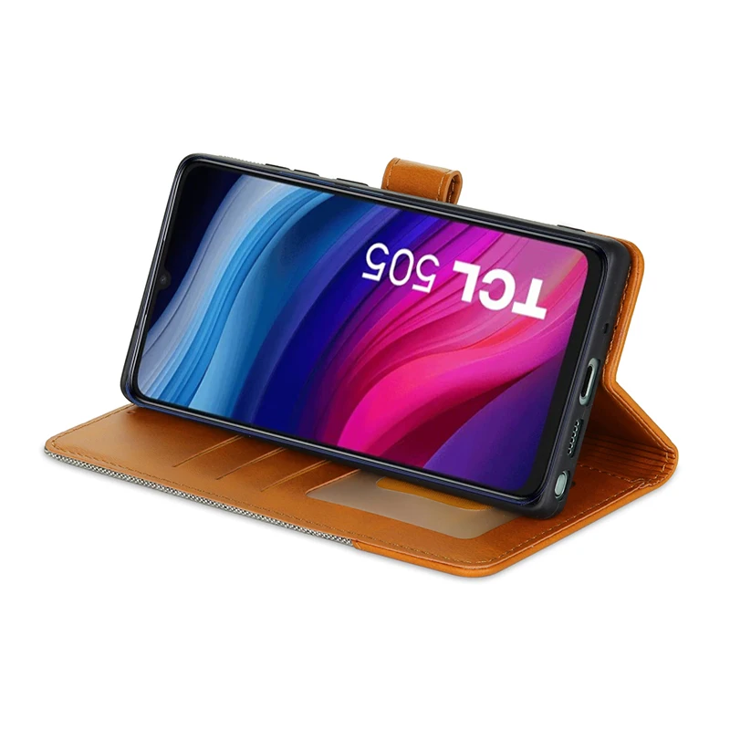 Чехол на TCL 505 T509K T5094 obudowa ochronna skórzane kapy etui z portfelem do Estuches De Celular TCL 505 Funda Coque 6.75\