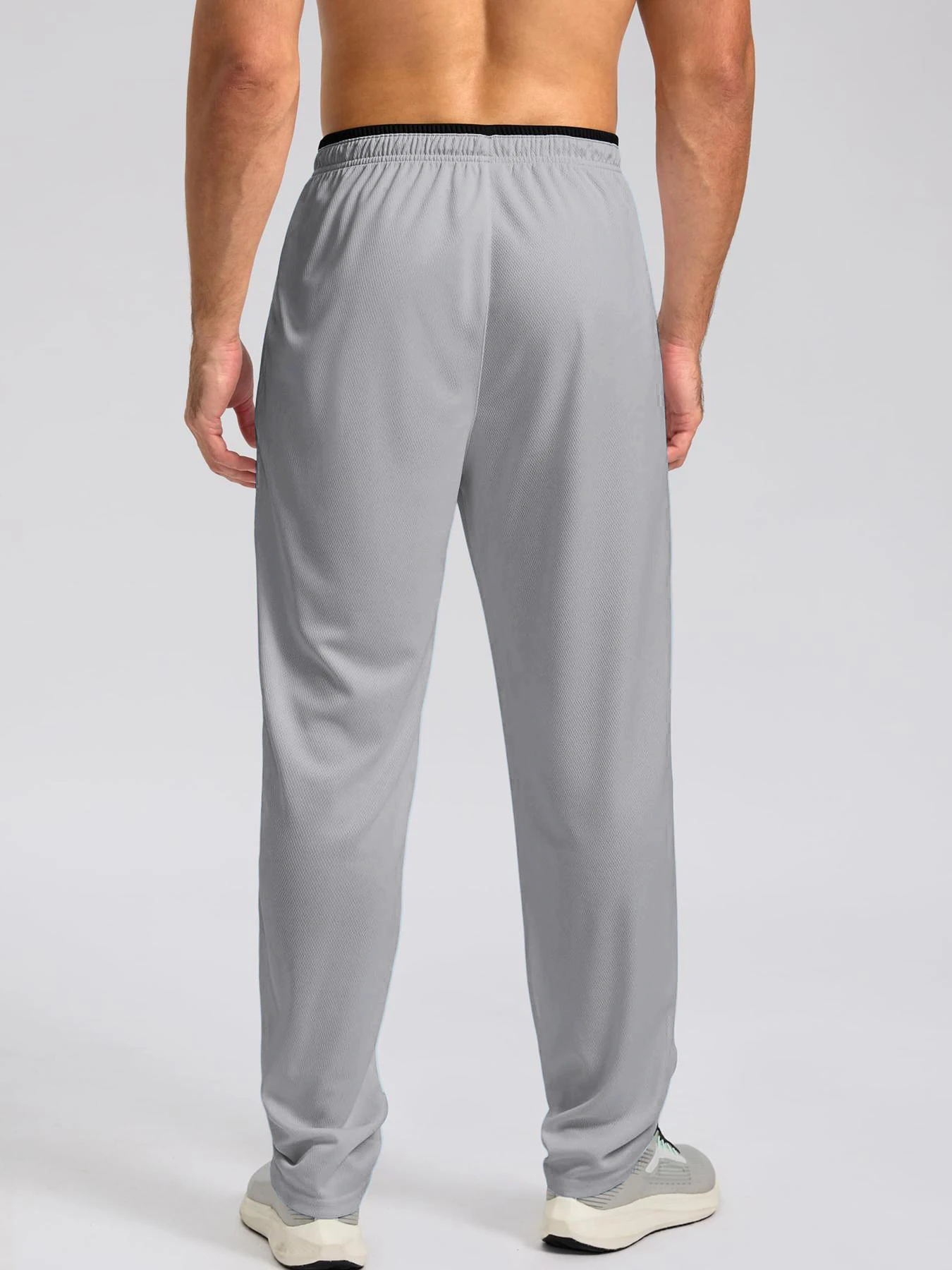 Schnell trocknende, atmungsaktive, leichte Activewear-Hose für Herren mit elastischem Bund und Reißverschlusstaschen für Fitnessstudio, Freizeit, Fitness, Laufen, Wandern – Detail 9